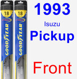 Front Wiper Blade Pack for 1993 Isuzu Pickup - Hybrid