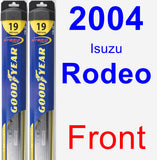 Front Wiper Blade Pack for 2004 Isuzu Rodeo - Hybrid