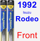 Front Wiper Blade Pack for 1992 Isuzu Rodeo - Hybrid