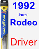 Driver Wiper Blade for 1992 Isuzu Rodeo - Hybrid