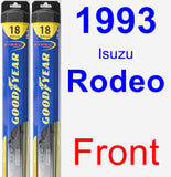 Front Wiper Blade Pack for 1993 Isuzu Rodeo - Hybrid