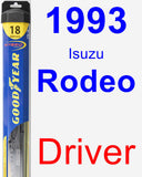 Driver Wiper Blade for 1993 Isuzu Rodeo - Hybrid