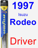 Driver Wiper Blade for 1997 Isuzu Rodeo - Hybrid