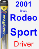 Driver Wiper Blade for 2001 Isuzu Rodeo Sport - Hybrid