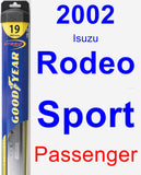 Passenger Wiper Blade for 2002 Isuzu Rodeo Sport - Hybrid