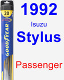 Passenger Wiper Blade for 1992 Isuzu Stylus - Hybrid