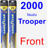 Front Wiper Blade Pack for 2000 Isuzu Trooper - Hybrid