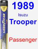 Passenger Wiper Blade for 1989 Isuzu Trooper - Hybrid