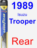 Rear Wiper Blade for 1989 Isuzu Trooper - Hybrid