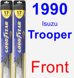 Front Wiper Blade Pack for 1990 Isuzu Trooper - Hybrid