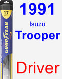 Driver Wiper Blade for 1991 Isuzu Trooper - Hybrid