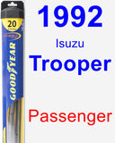 Passenger Wiper Blade for 1992 Isuzu Trooper - Hybrid