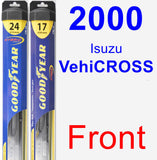 Front Wiper Blade Pack for 2000 Isuzu VehiCROSS - Hybrid