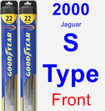 Front Wiper Blade Pack for 2000 Jaguar S-Type - Hybrid