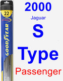 Passenger Wiper Blade for 2000 Jaguar S-Type - Hybrid