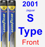 Front Wiper Blade Pack for 2001 Jaguar S-Type - Hybrid