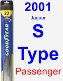 Passenger Wiper Blade for 2001 Jaguar S-Type - Hybrid