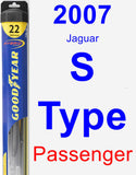 Passenger Wiper Blade for 2007 Jaguar S-Type - Hybrid