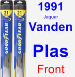 Front Wiper Blade Pack for 1991 Jaguar Vanden Plas - Hybrid