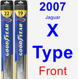 Front Wiper Blade Pack for 2007 Jaguar X-Type - Hybrid
