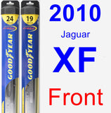 Front Wiper Blade Pack for 2010 Jaguar XF - Hybrid