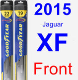 Front Wiper Blade Pack for 2015 Jaguar XF - Hybrid