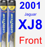 Front Wiper Blade Pack for 2001 Jaguar XJ8 - Hybrid