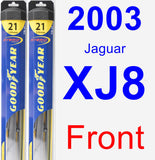 Front Wiper Blade Pack for 2003 Jaguar XJ8 - Hybrid