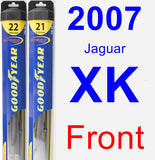 Front Wiper Blade Pack for 2007 Jaguar XK - Hybrid