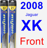 Front Wiper Blade Pack for 2008 Jaguar XK - Hybrid