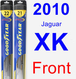 Front Wiper Blade Pack for 2010 Jaguar XK - Hybrid