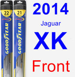 Front Wiper Blade Pack for 2014 Jaguar XK - Hybrid