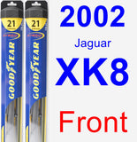 Front Wiper Blade Pack for 2002 Jaguar XK8 - Hybrid