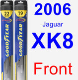 Front Wiper Blade Pack for 2006 Jaguar XK8 - Hybrid