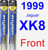 Front Wiper Blade Pack for 1999 Jaguar XK8 - Hybrid