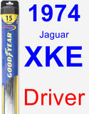Driver Wiper Blade for 1974 Jaguar XKE - Hybrid