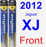 Front Wiper Blade Pack for 2012 Jaguar XJ - Hybrid