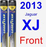 Front Wiper Blade Pack for 2013 Jaguar XJ - Hybrid