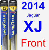 Front Wiper Blade Pack for 2014 Jaguar XJ - Hybrid