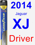 Driver Wiper Blade for 2014 Jaguar XJ - Hybrid