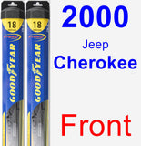 Front Wiper Blade Pack for 2000 Jeep Cherokee - Hybrid