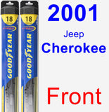 Front Wiper Blade Pack for 2001 Jeep Cherokee - Hybrid