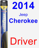 Driver Wiper Blade for 2014 Jeep Cherokee - Hybrid