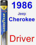 Driver Wiper Blade for 1986 Jeep Cherokee - Hybrid