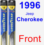 Front Wiper Blade Pack for 1996 Jeep Cherokee - Hybrid