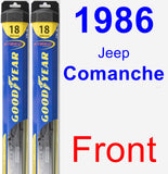 Front Wiper Blade Pack for 1986 Jeep Comanche - Hybrid