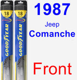 Front Wiper Blade Pack for 1987 Jeep Comanche - Hybrid