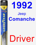 Driver Wiper Blade for 1992 Jeep Comanche - Hybrid