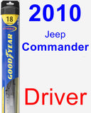 Driver Wiper Blade for 2010 Jeep Commander - Hybrid