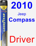 Driver Wiper Blade for 2010 Jeep Compass - Hybrid